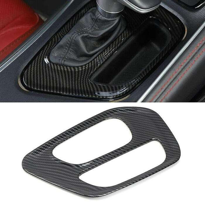 for 2015-2019 Carbon Fiber Gear Shift Box Panel Cover Trim