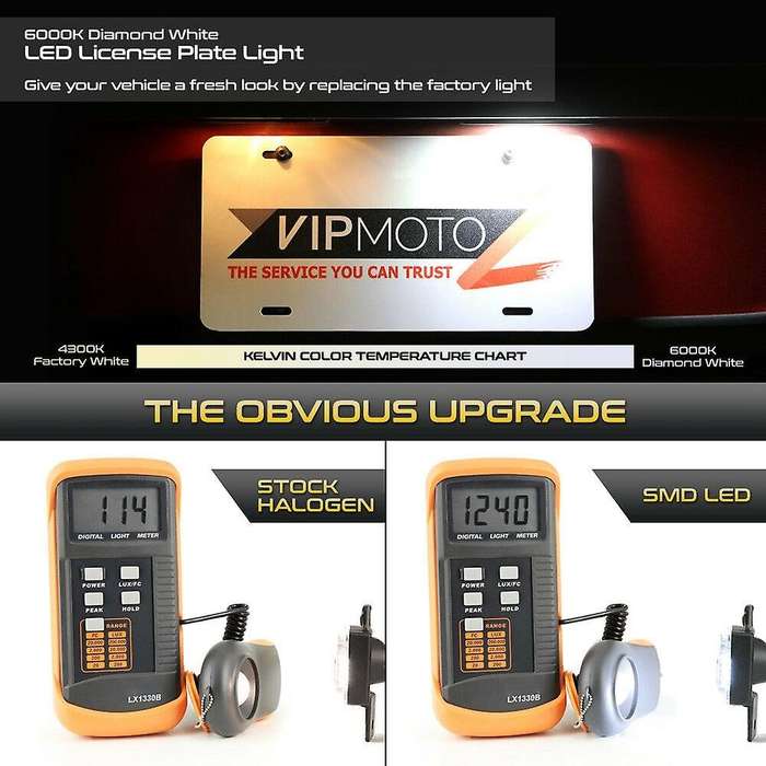 for 2015-2019 FULL-SMD LED License Plate Light Lamp Pair