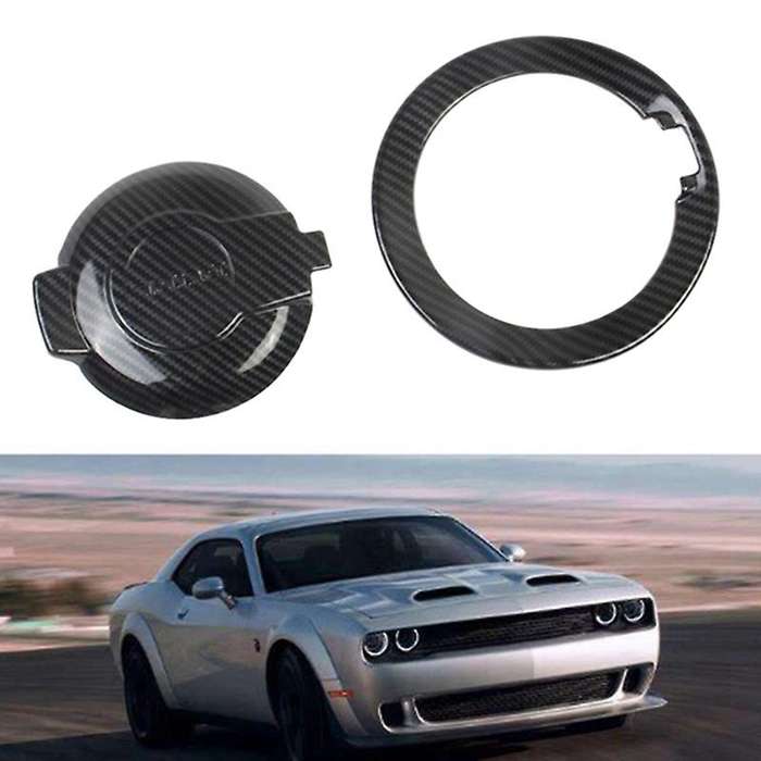 for 2015-2020 ABS Carbon Fiber Exterior Oil Fuel Tank Cap Decor Cover Trim