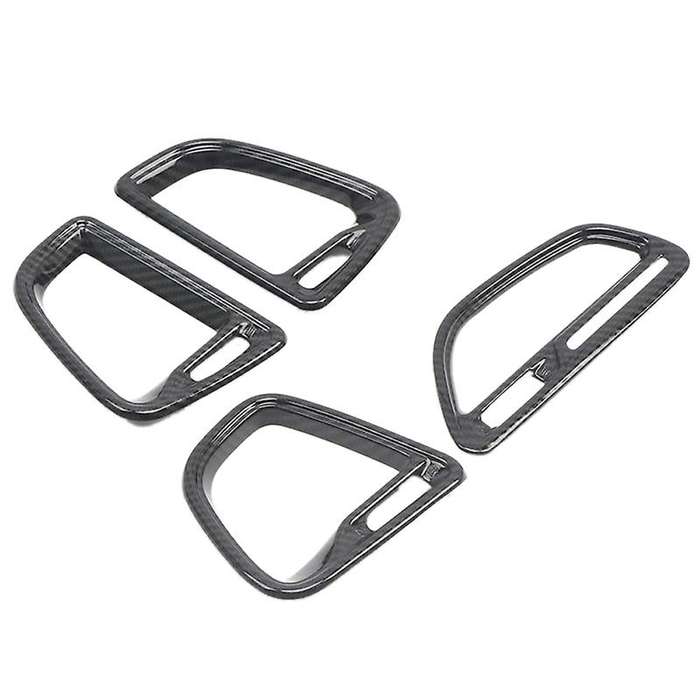 for 2015-2020 ABS Carbon Fiber Center Console A/C Air Vent Outlet Cover Trim Kit