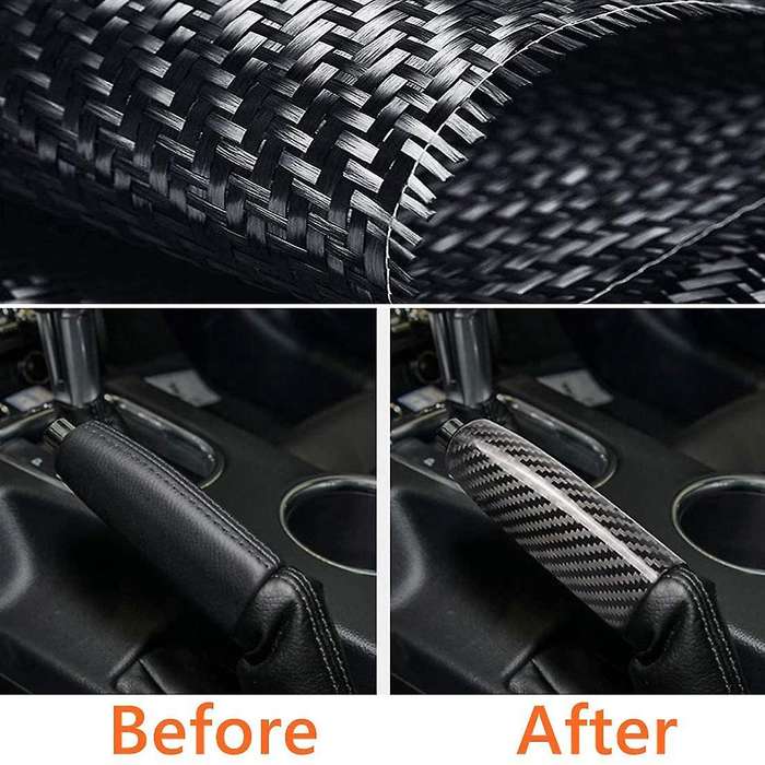 for 2015-2020 Car Carbon Fiber Parking Brake Lever Handbrake Cover Hand Brake Grip Accessories