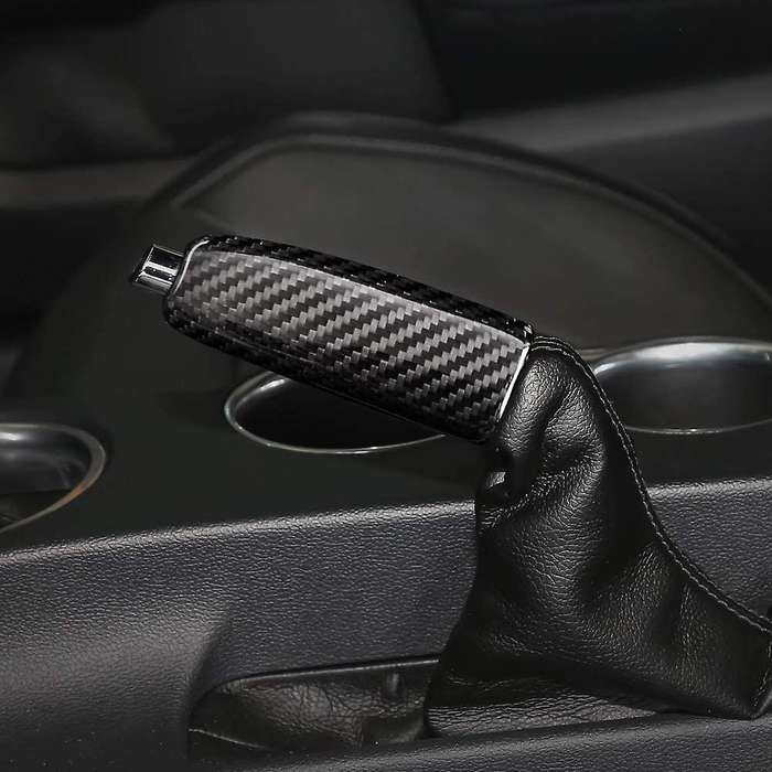 for 2015-2020 Car Carbon Fiber Parking Brake Lever Handbrake Cover Hand Brake Grip Accessories