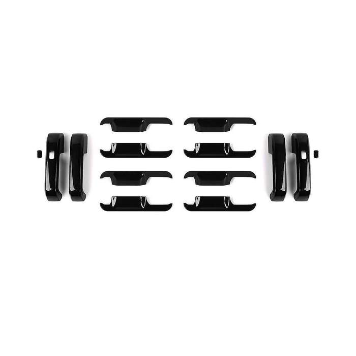 for 2015-2020 Door Handles Covers + Door Bowl Protector Covers Trim Accessories - Abs Black