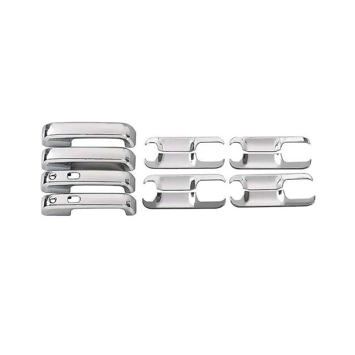 for 2015-2020 Door Handles Covers + Door Bowl Protector Covers Trim Accessories - Abs Silver