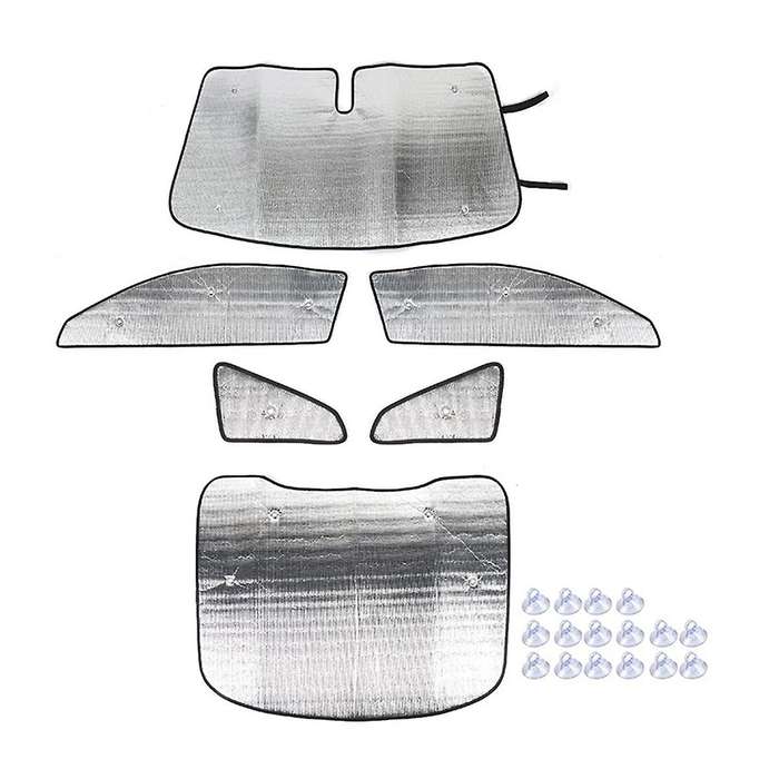 for 2015-2023 Car Windshield Sunshade Sun Shade Heat Shield Window Sun Visor Mat Accessories, 6pcs