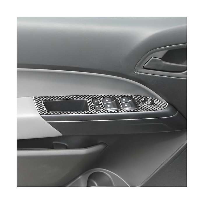 for 2015-2022 Soft Carbon Fiber Car Window Lifter Control Switch Panel Cover Trim Sticker Accessorie