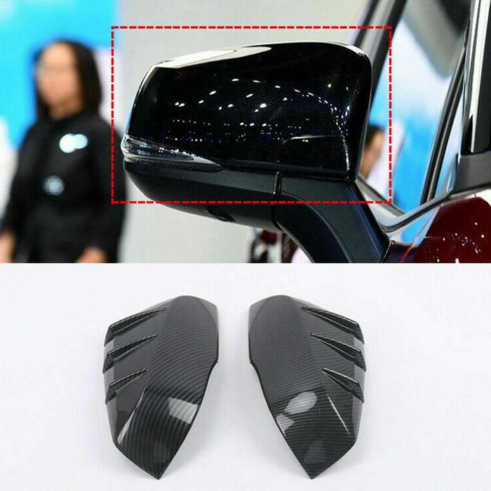 for 2016- 2021 Carbon Fiber Door Mirror Cover Trim 2Pcs