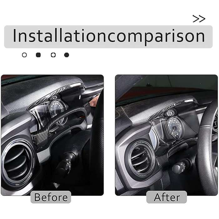 for 2016-2020 Carbon Fiber ABS Central Console Dashboard Panel Cover Trim Frame Interior Accessories