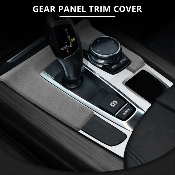 for 2016-2021 Car Turn Fur Suede Center Console Gear Shift Panel Cover Trim Accessories, Automatic B