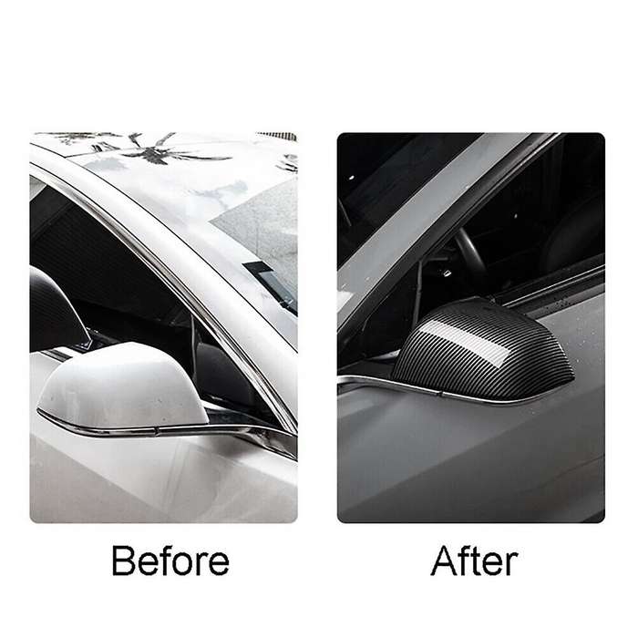 for 2017-2023 Rearview Mirror Cover Side Door Mirror Cover Cap Trim Car Accessories Bright Carbon Fi