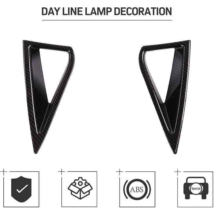 for 2018 2019 Car Front Daytime Running Light Lamp Decoration Trim Cover Driving Light Frame Accesso