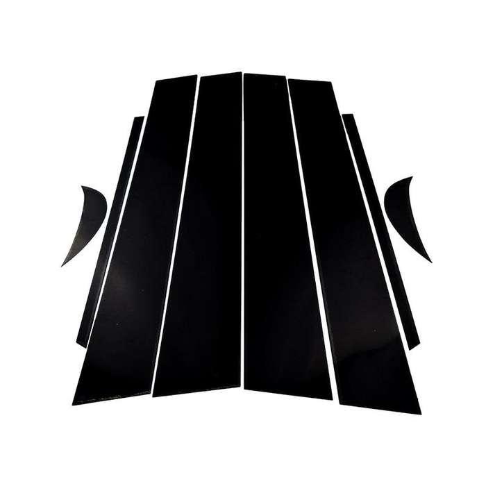 for 2018-2020 Bright Black Door Window Pillar Posts Cover Trim New(8Pcs)