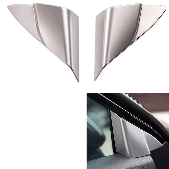 for 2018-2020 Car ABS Chrome Interior Front Door Triple-cornered Cover Trim a Pillar Trim Audio Fram