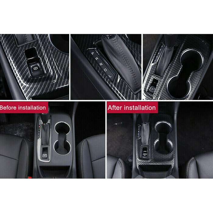 for 2018-2021 ABS Carbon Fiber Console Gear Shift Panel Trim