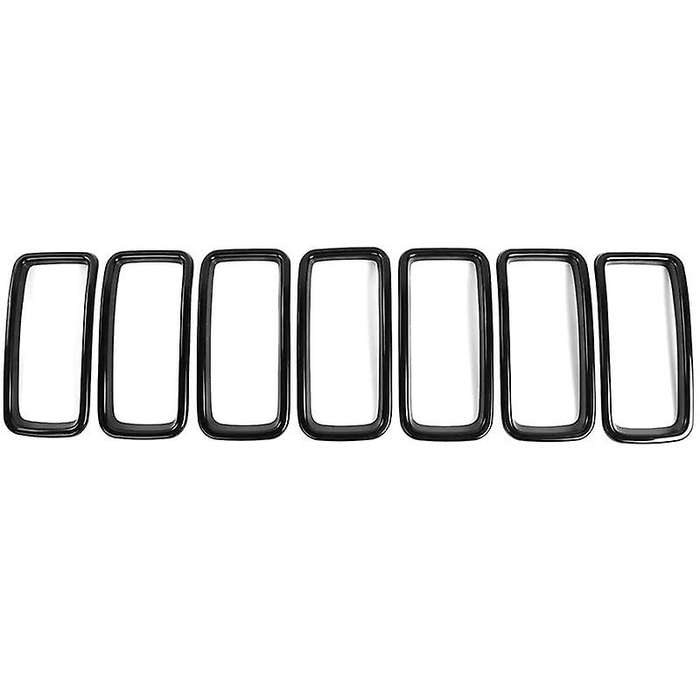 for 2019 2020 Front Grille Inserts, Exterior Accessories ABS Black 7 Pack