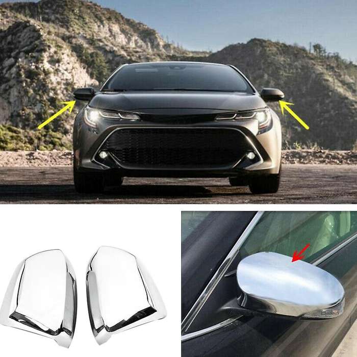 for 2019 2020 Silver Chrome Rearview Mirror Housing Decoration Cover Cap -Side Door Mirror Cover