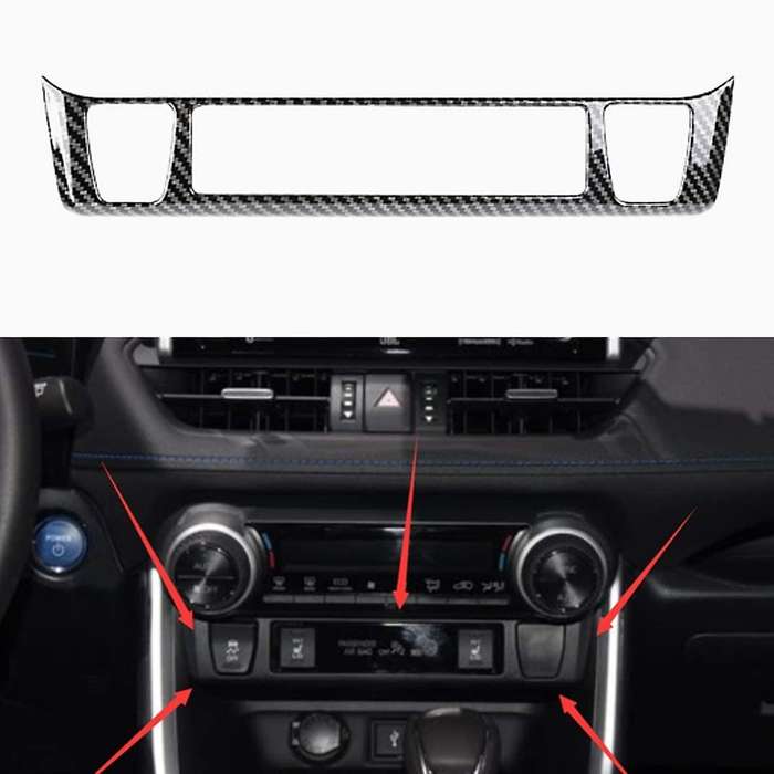 for 2019-2021 Car Seat Heating Button Decoration Frame Cover Trim Sticker Accessories, Carbon Fiber