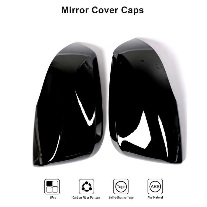 for 2019-2024 Exterior Side Rearview Mirror Cover Door Side Moulding Trim ,gloss Black