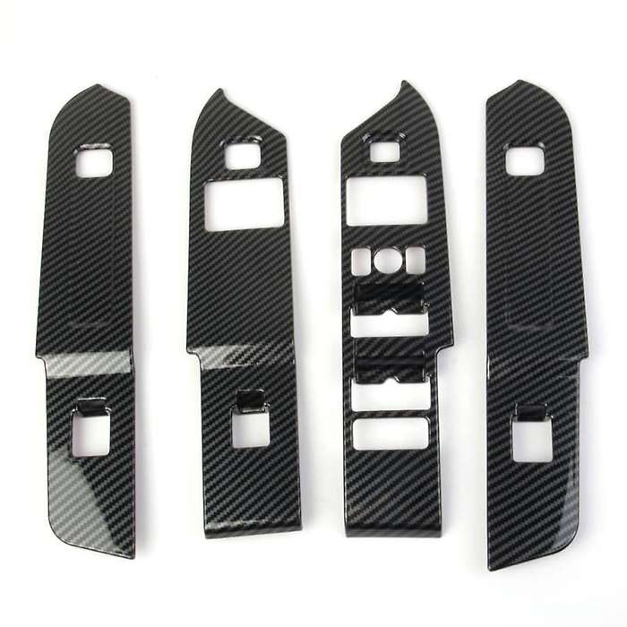for 2020 2021 Car Door Window Lift Switch Button Panel Cover Trim Frame Accessories,Carbon Fiber ABS