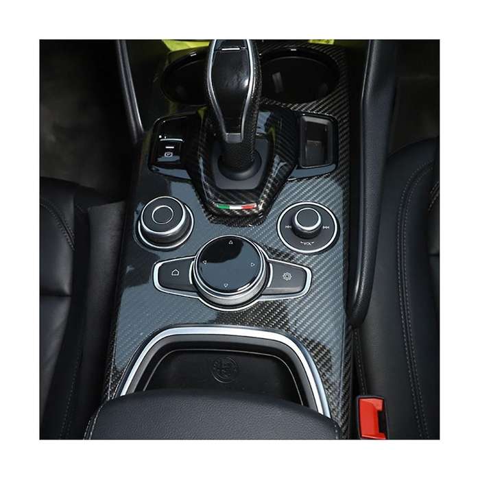 for 2020-2022 Dry Carbon Fiber Car Gear Panel Decoration Cover Trim Sticker Interior Accessories