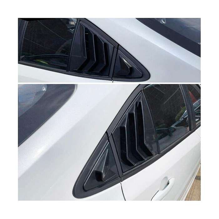 for 2020-2023 Car Rear Side Vent Quarter Window Louver Shutter Cover Black
