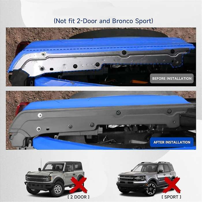 for 2021 2022 2023 2024 4 Door Car Rear Body Tub Rail Protector Armor Cargo Shelf Side Cover Access