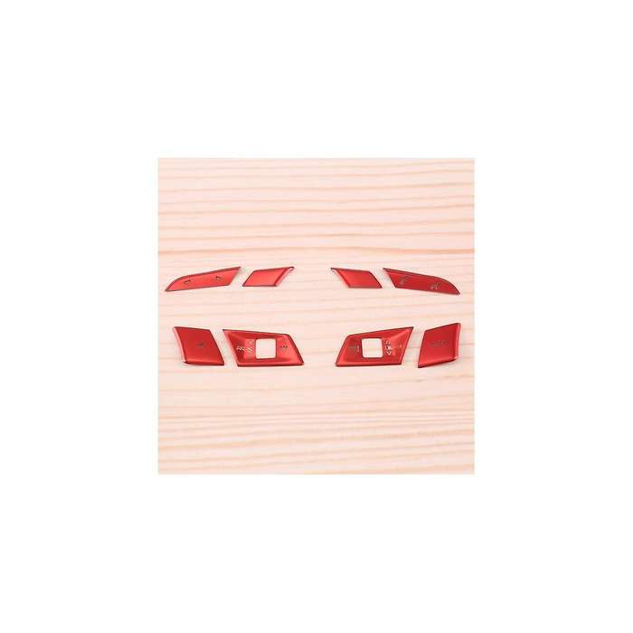 for 2021 A3 A4 A5 Tuning Steering Wheel Button Stickers Steering Wheel Frame Decoration Sequins Red