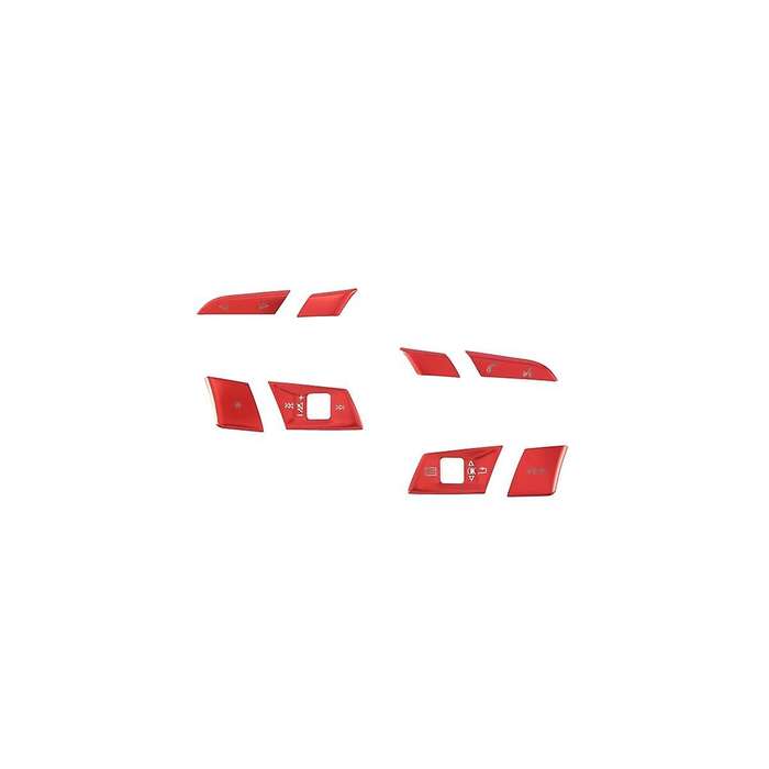 for 2021 A3 A4 A5 Tuning Steering Wheel Button Stickers Steering Wheel Frame Decoration Sequins Red