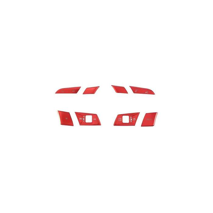 for 2021 A3 A4 A5 Tuning Steering Wheel Button Stickers Steering Wheel Frame Decoration Sequins Red