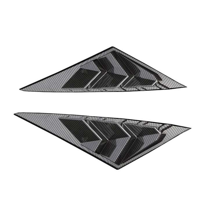 for 2021 2022 Car Rear Louver Window Side Shutter Cover Trim Sticker Vent Scoop ABS Carbon Fiber Pat