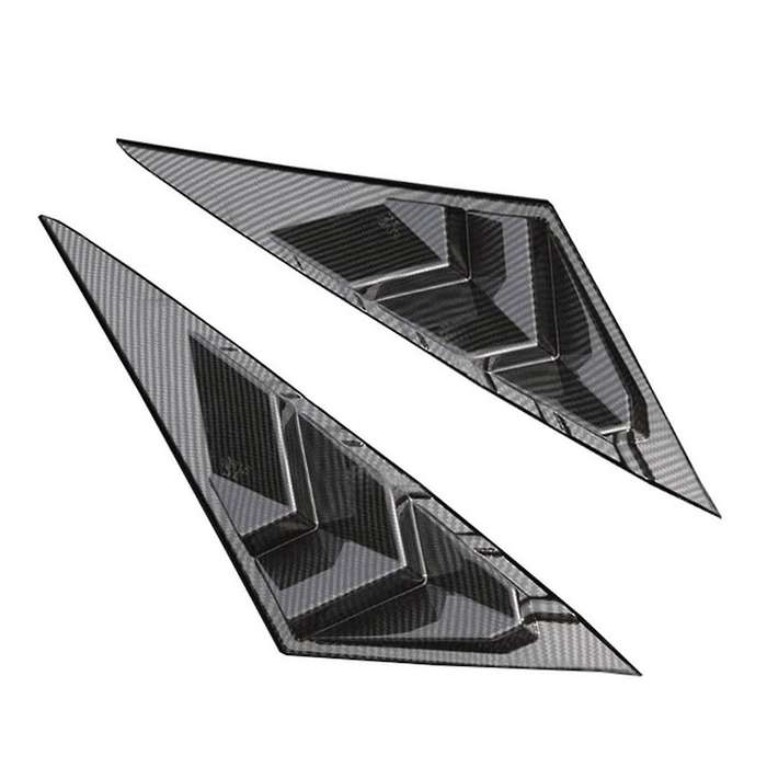 for 2021 2022 Car Rear Louver Window Side Shutter Cover Trim Sticker Vent Scoop ABS Carbon Fiber Pat
