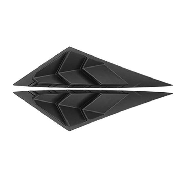 for 2021 2022 Car Rear Louver Window Side Shutter Cover Trim Sticker Vent Scoop ABS Matte Black