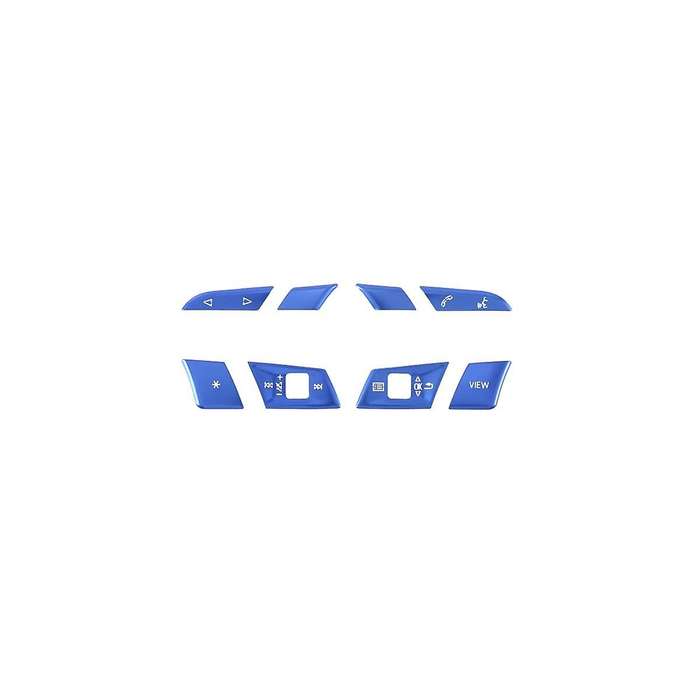 for 2021 A3 A4 A5 Tuning Steering Wheel Button Stickers Steering Wheel Frame Decoration Sequins Blu