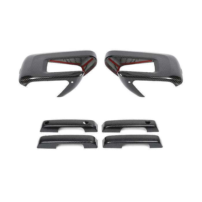 for 2021-2023 Side Rear View Mirror Shell Cover + Exterior Door Handle Cover Trim Accessories,abs Ca