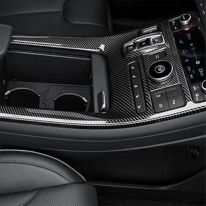 for 2022 2023 Lhd Car Central Control Gear Shift Panel Cover Trim Sticker Accessories Abs Carbon Fib