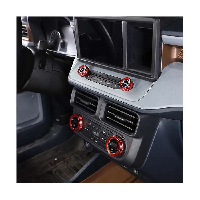 for 2022 Aluminum Alloy Car Central Control Air Conditioning Volume Knob Decorative Ring Cover Acce