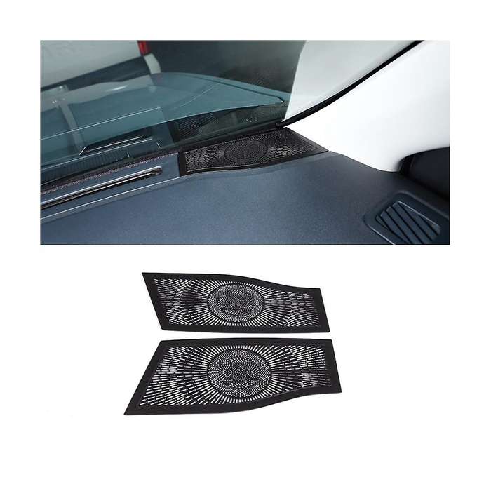 for 2022 Stainless Steel Car Dashboard Horn Mesh Speaker Cover Sticker Car Interior Accessories