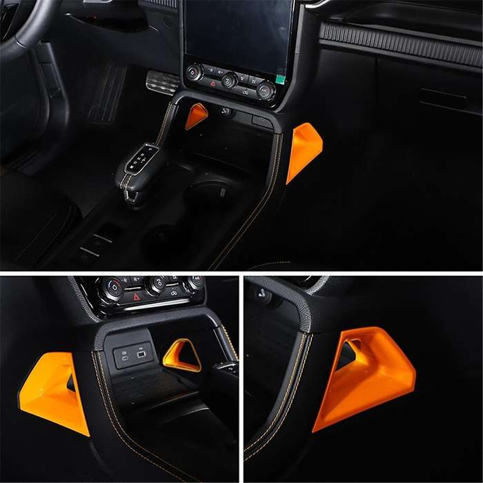 for 2023 2024 Car Center Console Shifter Side Panle Cover Trim Interior Accessories Orange