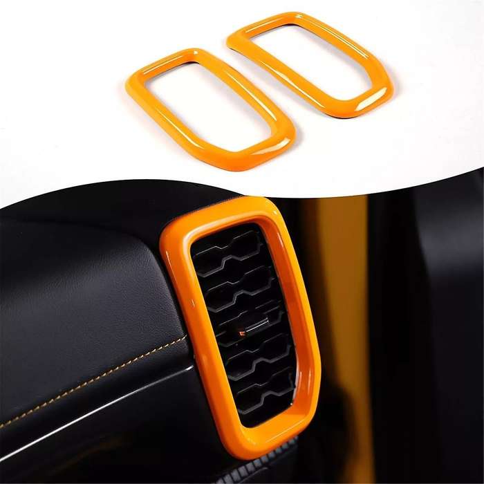 for 2023 2024 Car Dashboard Side Air Conditioning Outlet Frame Cover Trim Interior Accessories Orang