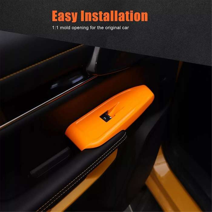 for 2023 2024 LHD Car Window Lift Switch Panel Cover Trim Interior Accessories Orange