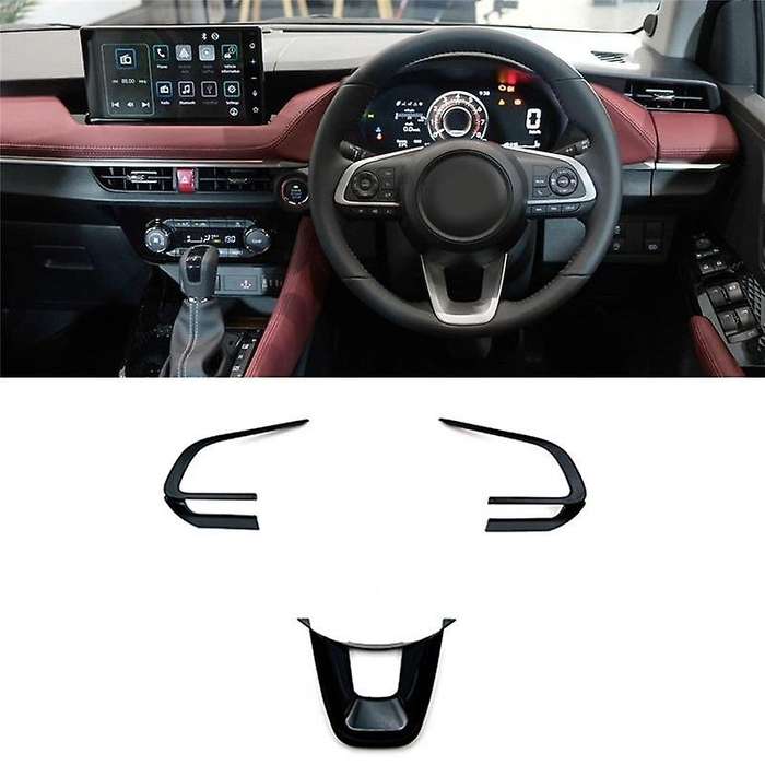 for 2023 Yaris Ativ Vois Carbon Fiber Car Steering Wheel Cover Trim Moldings