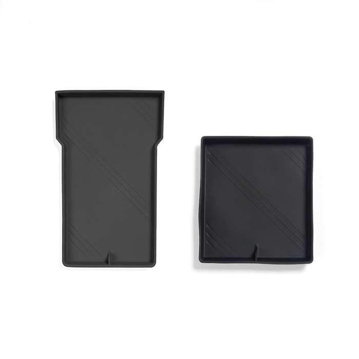 for 2024 Center Console Organizer Tray Pad Silicone Armrest Storage Box Lower Bottom Mat ,black