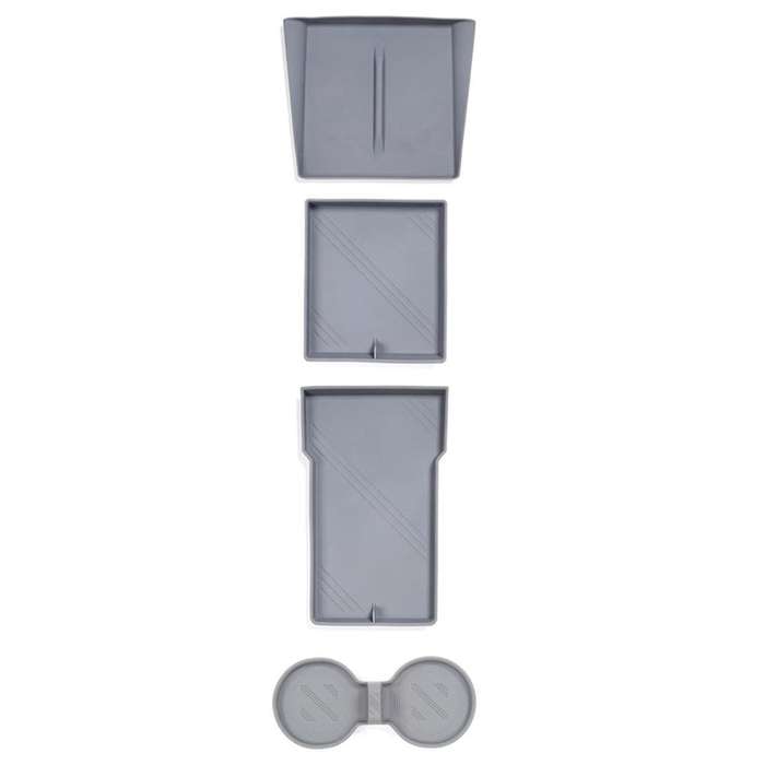 for 2024 Center Console Organizer+armrest Storage+cup Holder Insert+wireless Charging Mat ,gray