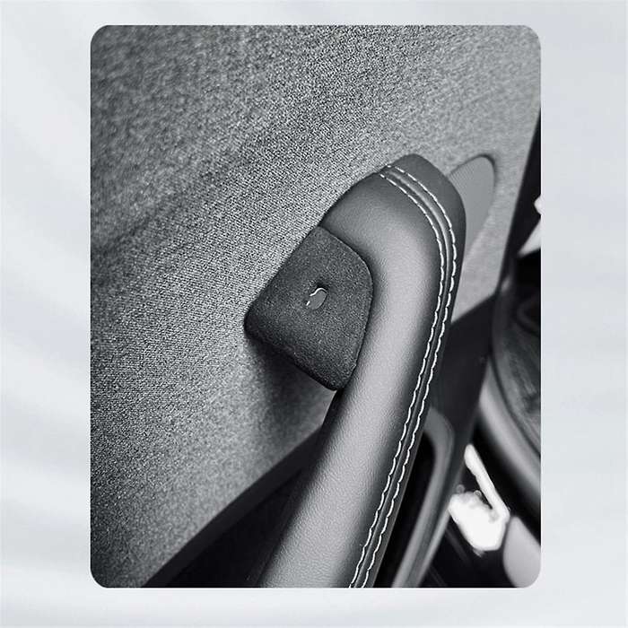 for 2024 Model 3 Car Door Switch Panel Sticker Suede Suede Decoration Sticker Auto Interior Accessor