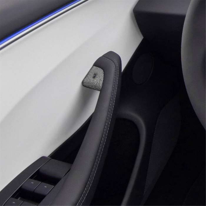 for 2024 Model 3 Car Door Switch Panel Sticker Suede Suede Decoration Sticker Auto Interior Accessor