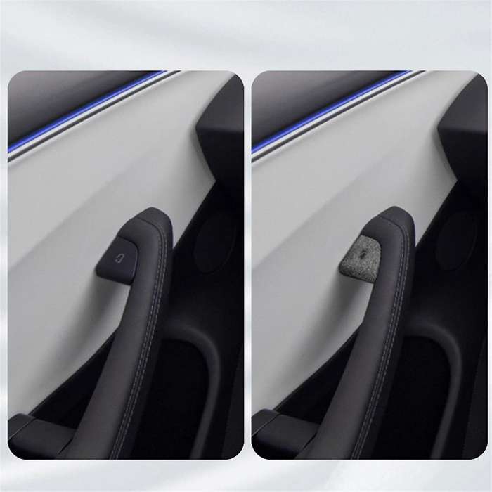 for 2024 Model 3 Car Door Switch Panel Sticker Suede Suede Decoration Sticker Auto Interior Accessor
