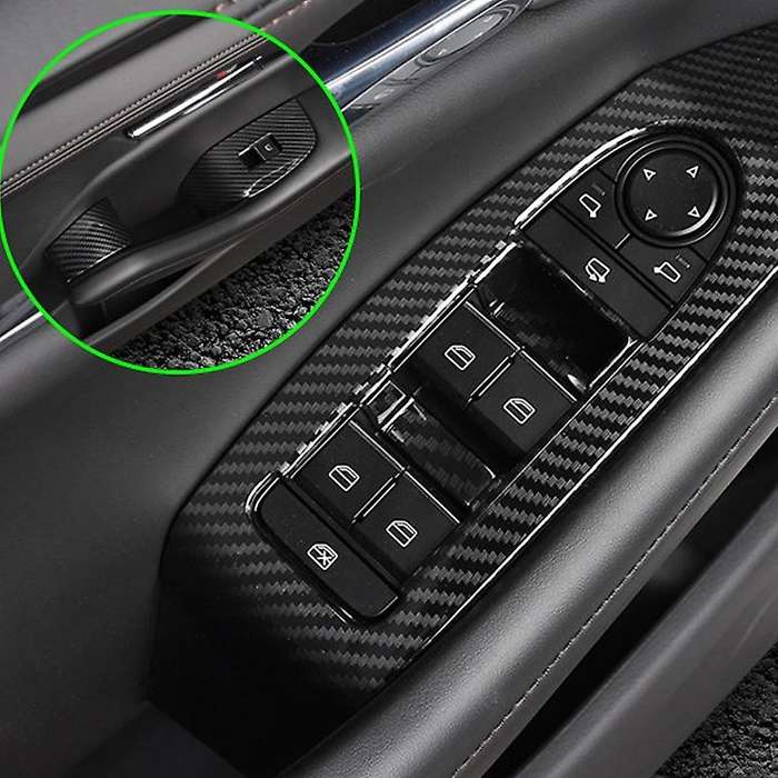 for 3 M3 Axela CX30 2020 ABS Carbon Fiber Accessories Interior CAR Door Window Switch Cover Lid Cove