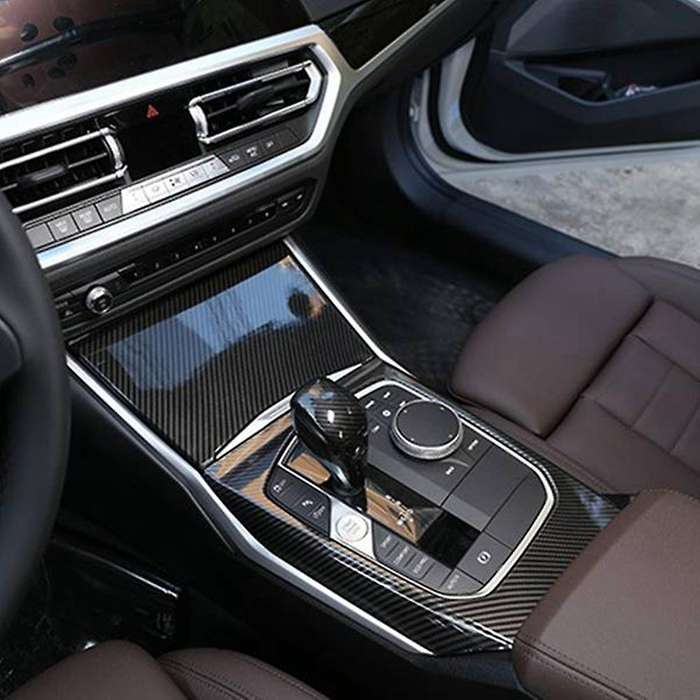for 3 Series G20 G28 2019-2021 Carbon Fiber Center Console Gear Shift Panel Cover Trim Sticker Inte