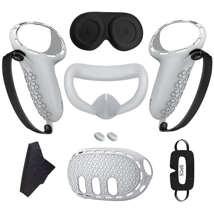 for 3 Silicone Case+Handle Case+Face Cover+Blackout Mask Full Kit Anti-Leakage Nose Pad VR Silicone