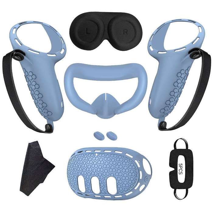 for 3 Silicone Case+Handle Case+Face Cover+Blackout Mask Full Kit Anti-Leakage Nose Pad VR Silicone